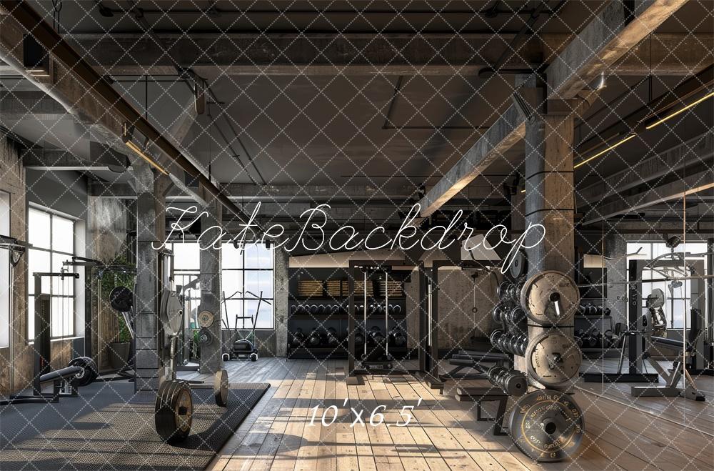 Kate Industrial Gym Fitness Interior Backdrop Designed by Lidia Redekopp