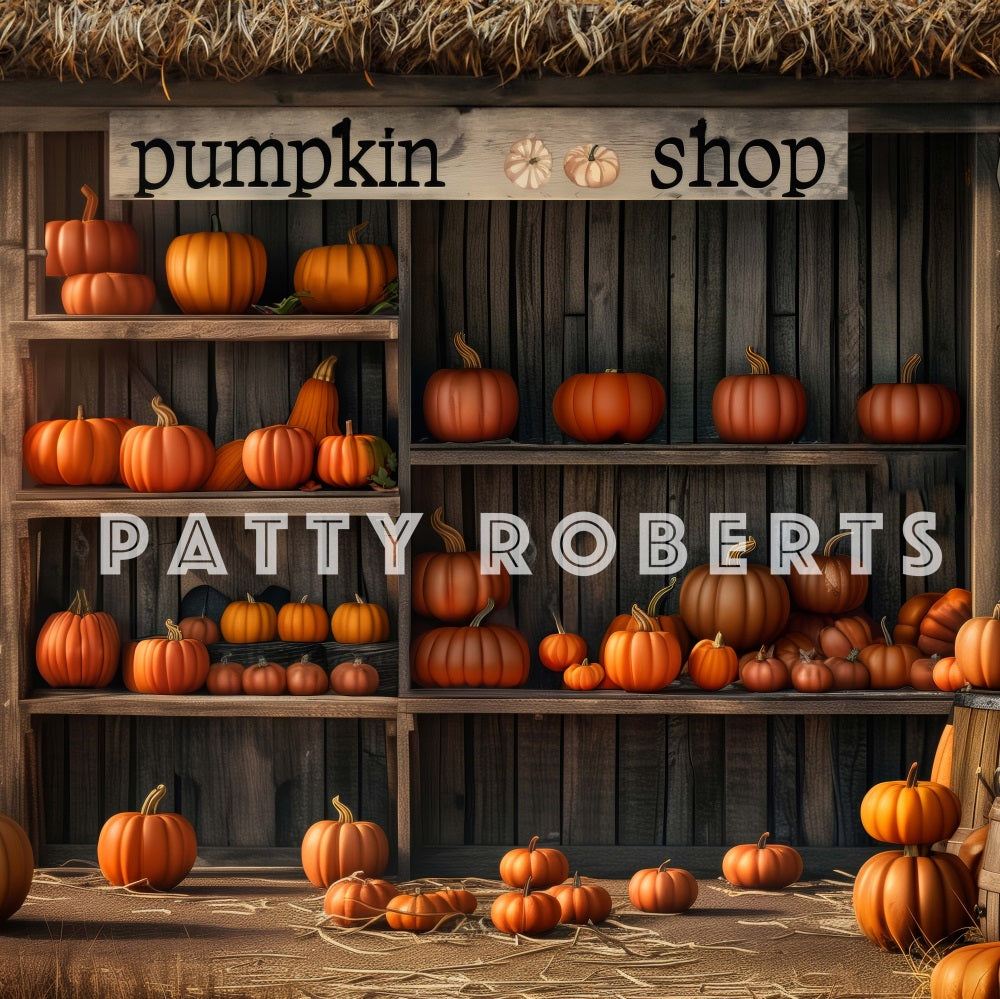 Fondo de Tienda de Calabazas de Cosecha de Otoño Diseñado por Patty Robert