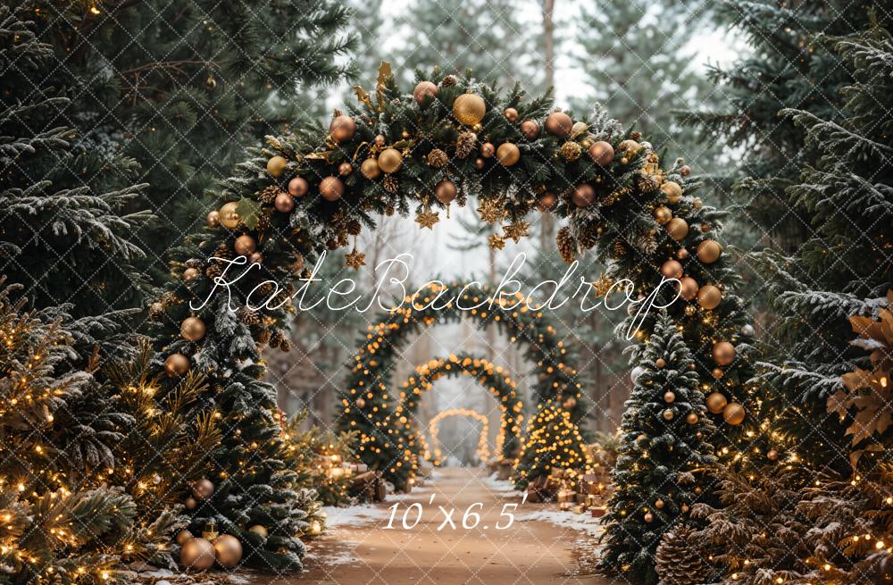 TEST Kate Christmas Tree Archway Forest Backdrop Designed by Emetselch