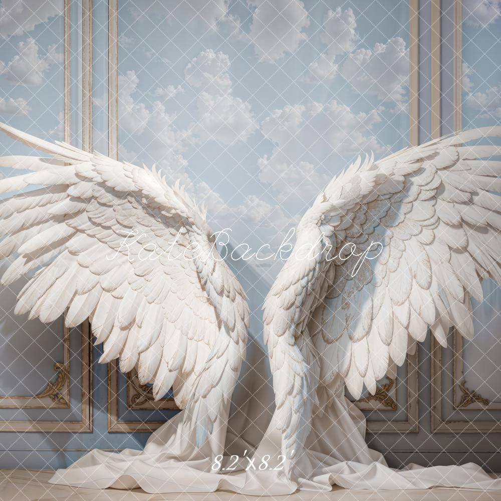 Kate Fantasy Angel Wings Vintage Wall Backdrop Designed by Emetselch