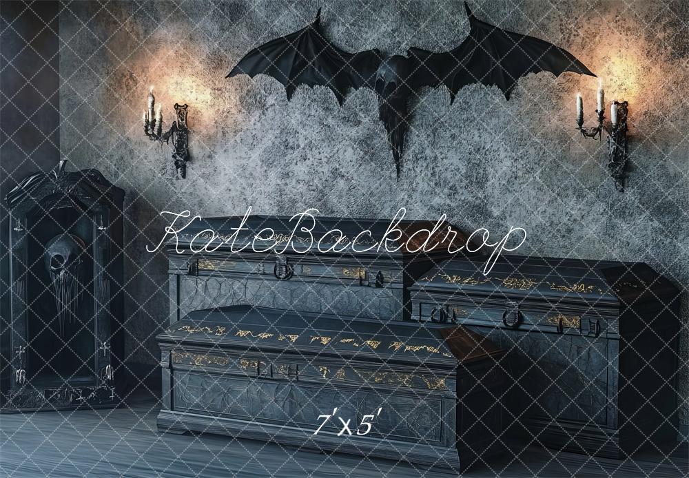 TEST Kate Gothic Coffin Bat Backdrop Designed by Lidia Redekopp