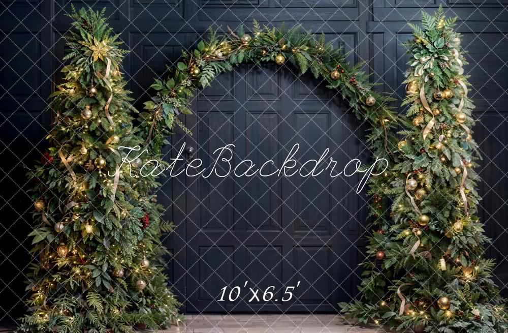 Kate Christmas Tree Arch Black Vintage Wall Backdrop Designed by Emetselch