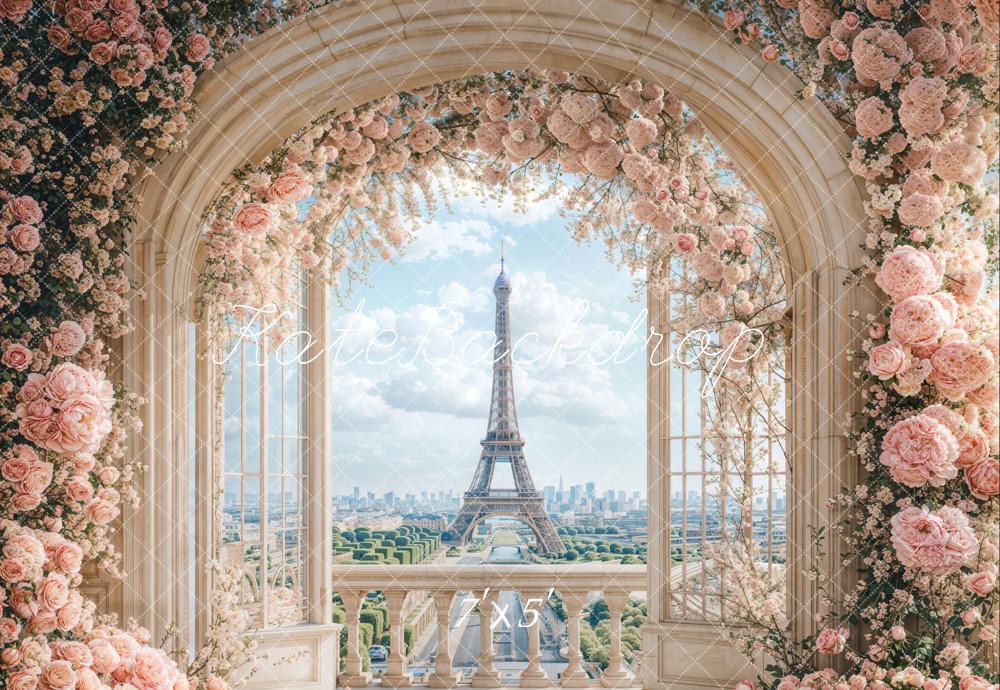 Kate Spring Floral Arch Paris Backdrop Designed by Emetselch