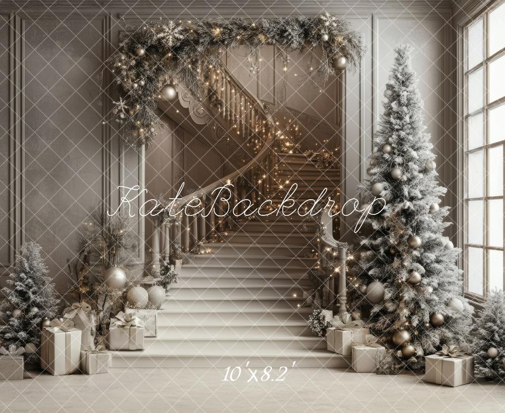 Kate Christmas Tree Cascading Stairs Backdrop Designed by Lidia Redekopp