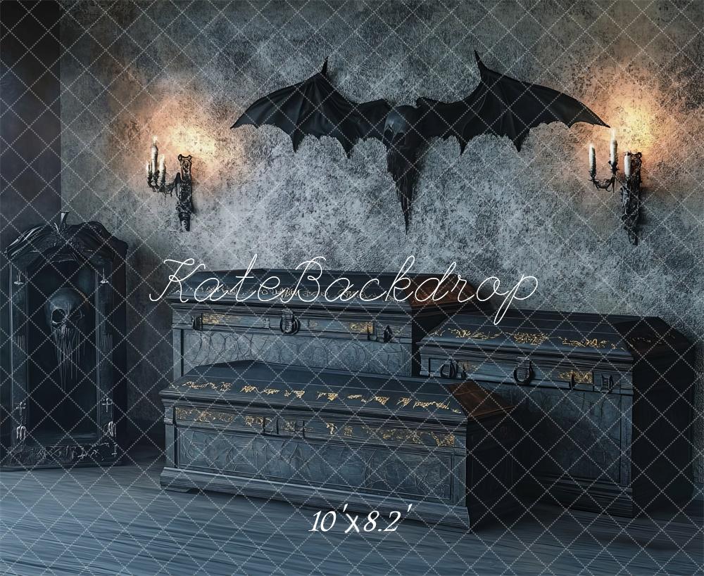 Kate Gothic Coffin Bat Backdrop Designed by Lidia Redekopp