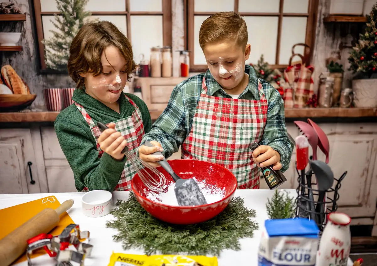 Kate White Christmas Kitchen Backdrop Designed by Emetselch