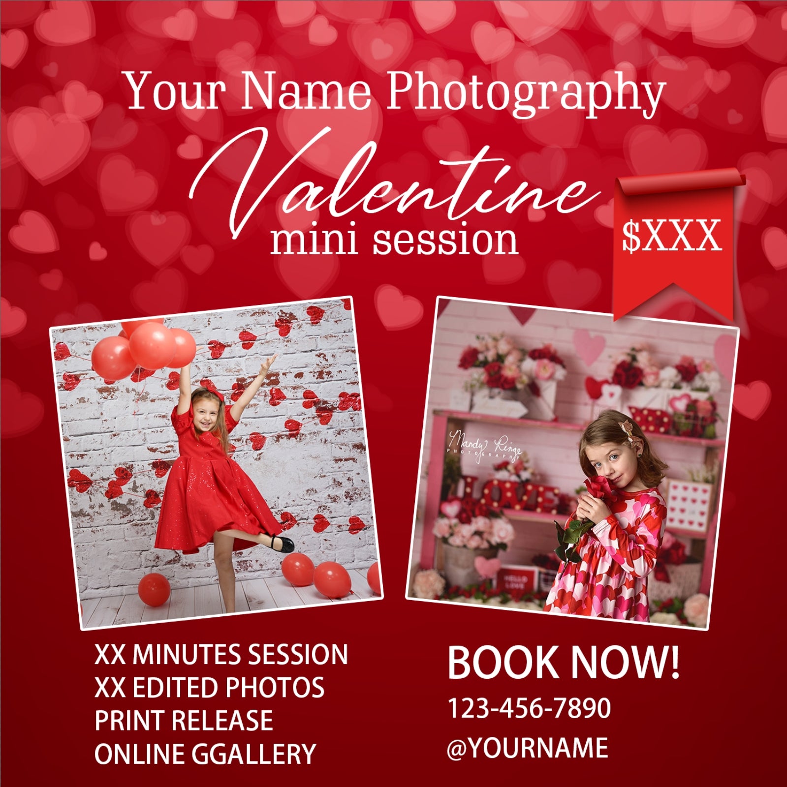 Kate Free Valentine's Day Mini Session Template For Photographers