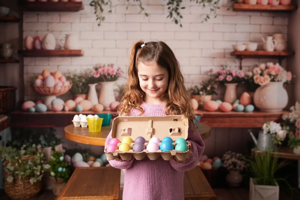 Uova di Pasqua Fiori Sfondo Cucina progettato da Emetselch