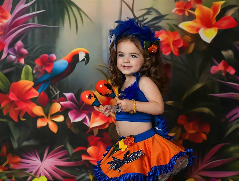 Kate Tropical Jungle Backdrop Designed by Happy Squirrel Design