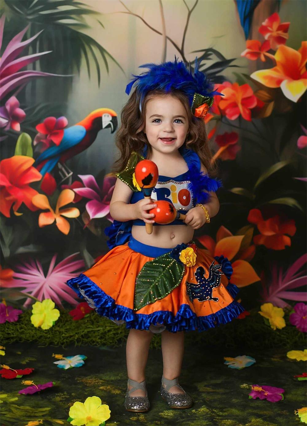 Kate Tropical Jungle Backdrop Designed by Happy Squirrel Design