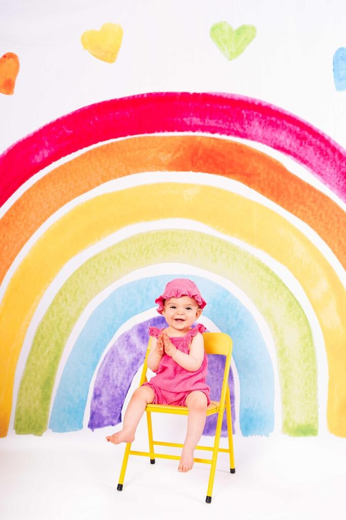 Kate Watercolor Rainbow Backdrop Designed by Mandy Ringe Photography