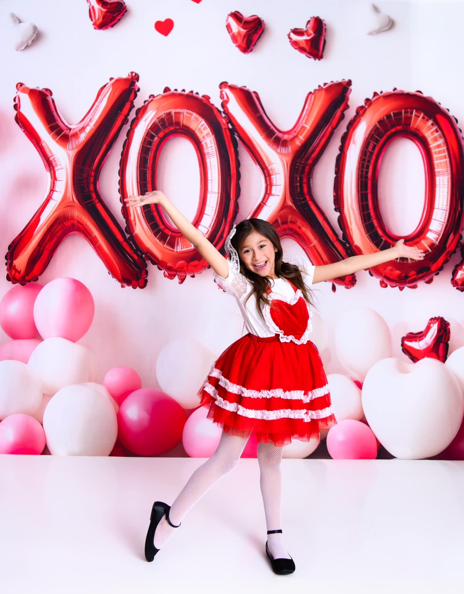 Kate Valentine's XOXO Balloons Backdrop Designed by Patty Roberts