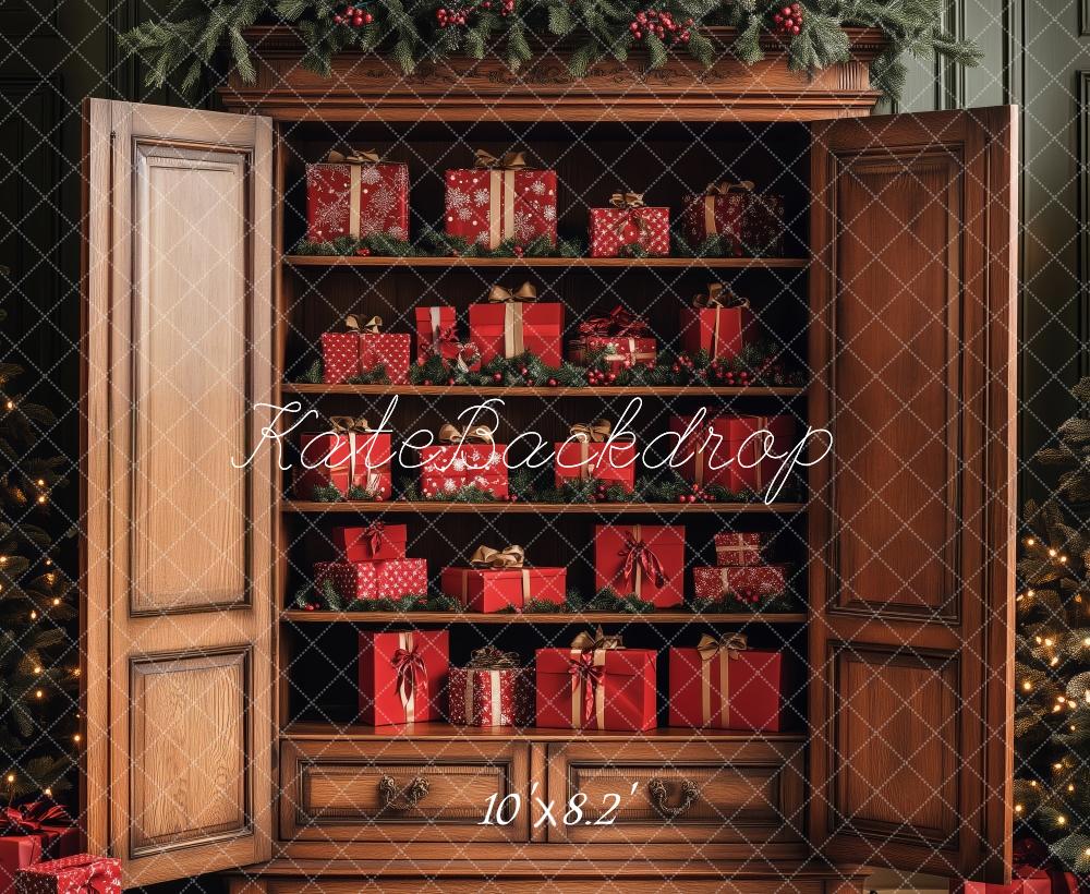 Kate Christmas Gift Vintage Cabinet Backdrop Designed by Patty Roberts