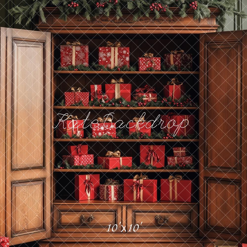 Kate Christmas Gift Vintage Cabinet Backdrop Designed by Patty Roberts