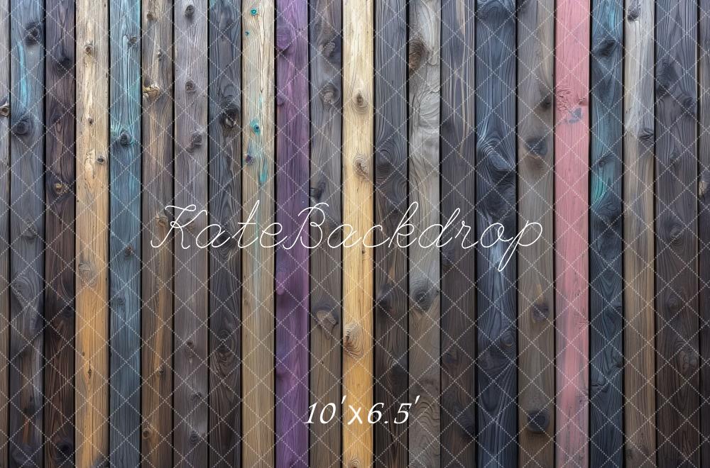 Kate Rustic Wooden Plank Floor Backdrop Designed by Mini MakeBelieve