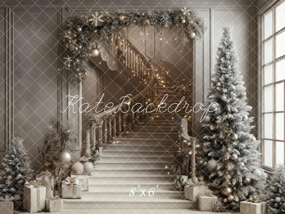 Kate Christmas Tree Cascading Stairs Backdrop Designed by Lidia Redekopp