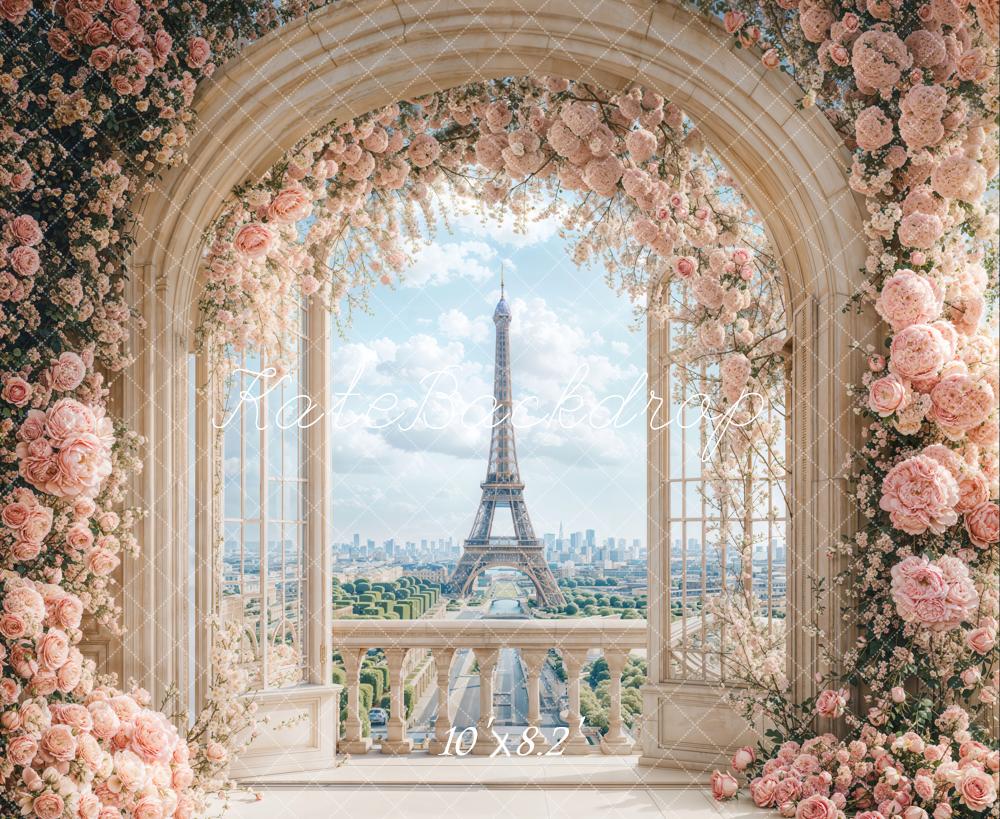 Spring Floral Arch Paris Foto Achtergrond Designed by Emetselch