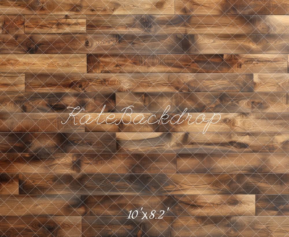 Kate Brown Retro Wood Floor Backdrop Designed by Mini MakeBelieve