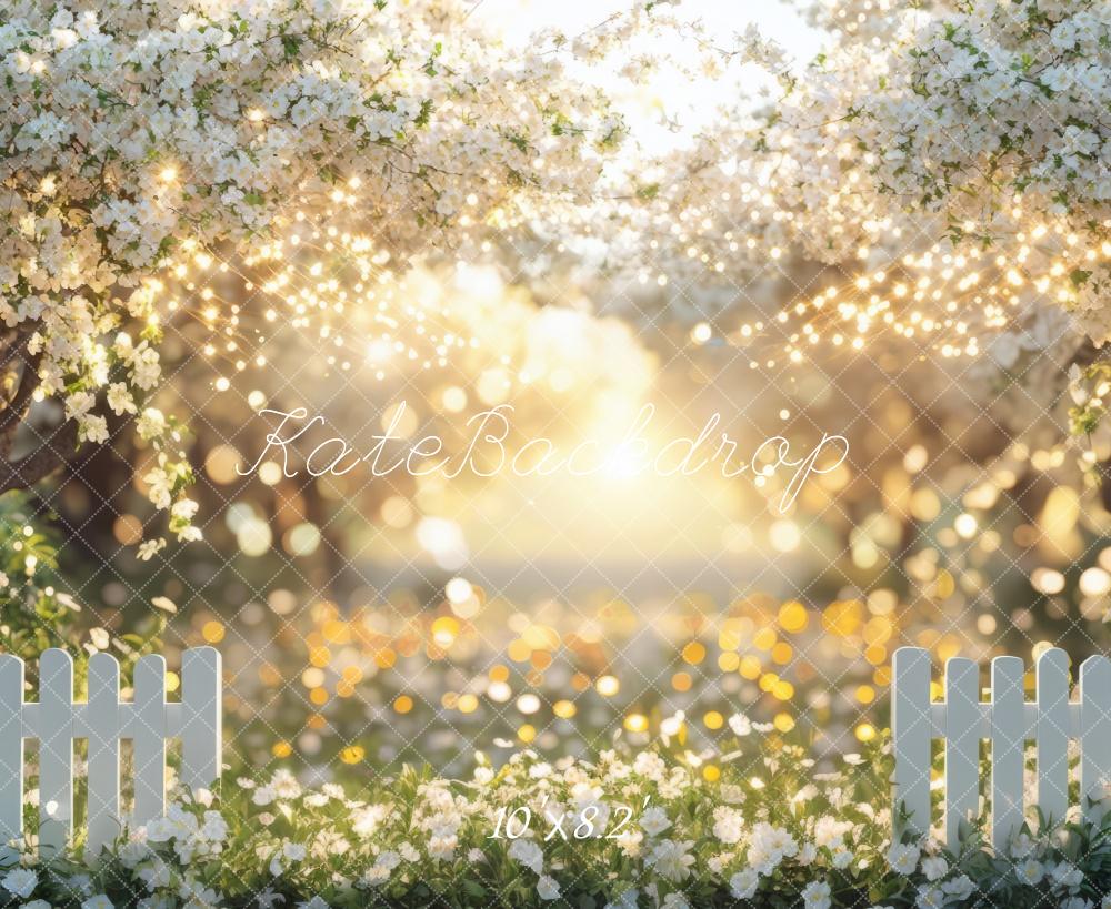 Kate Spring Floral Garden Sunlight Backdrop Designed by Mini MakeBelieve