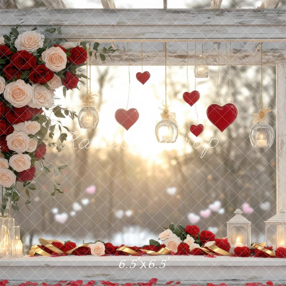 Kate Valentine's Roses Window Exterior Backdrop Designed by Mini MakeBelieve