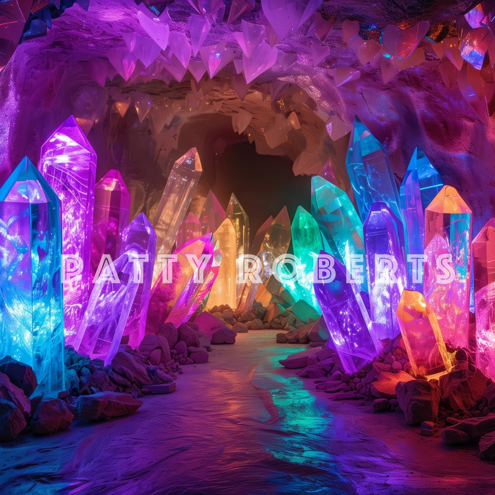 Kate Mystical Purple Crystals Cove Backdrop Designed by Patty Robert