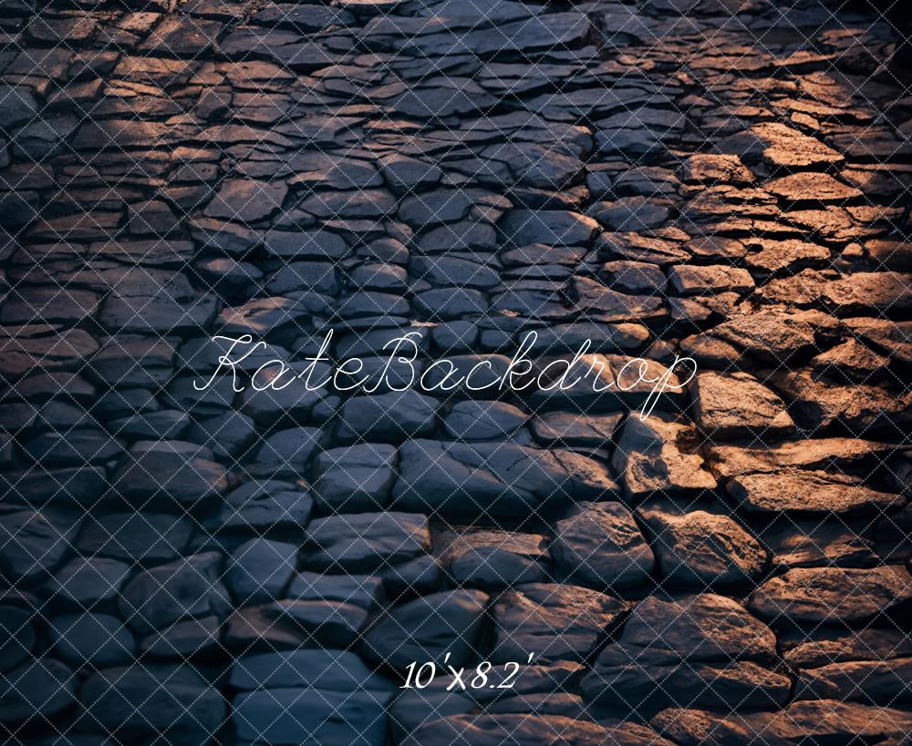 Kate Night Cobblestone Path Floor Backdrop Designed by Emetselch