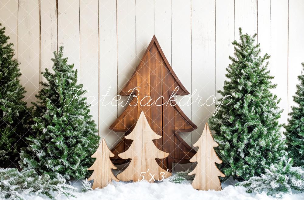 Kate Christmas Wooden Trees Backdrop Designed by Patty Roberts