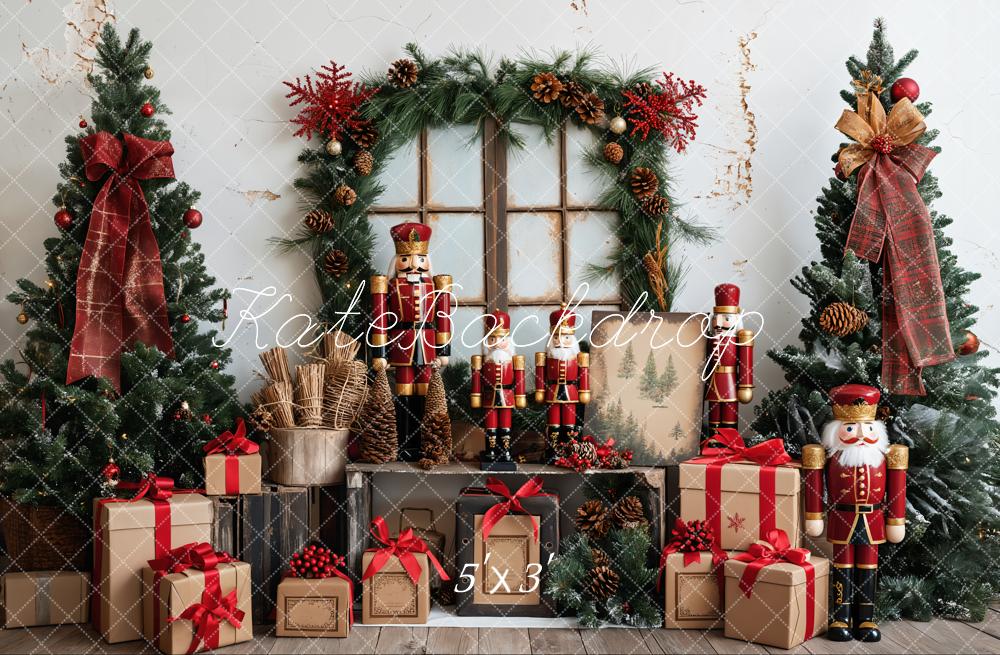 Fondo de Pared Blanco con Ventana Arqueada de Muñeco de Nieve de Navidad Designed by Emetselch