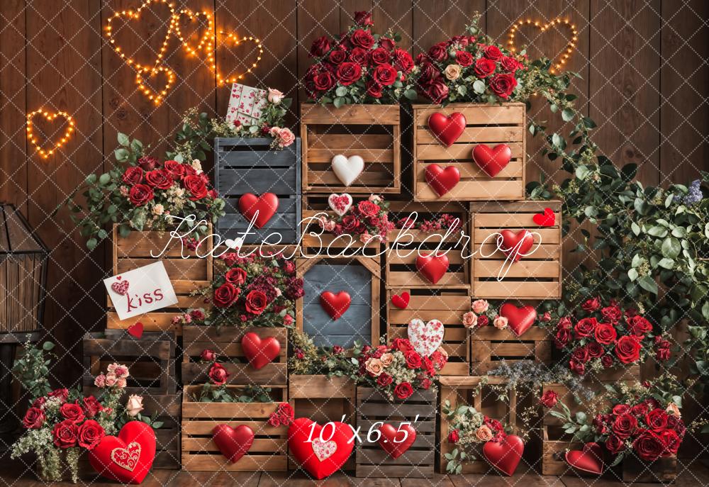 Kate Valentine's Day Heart Backdrop Designed by Emetselch