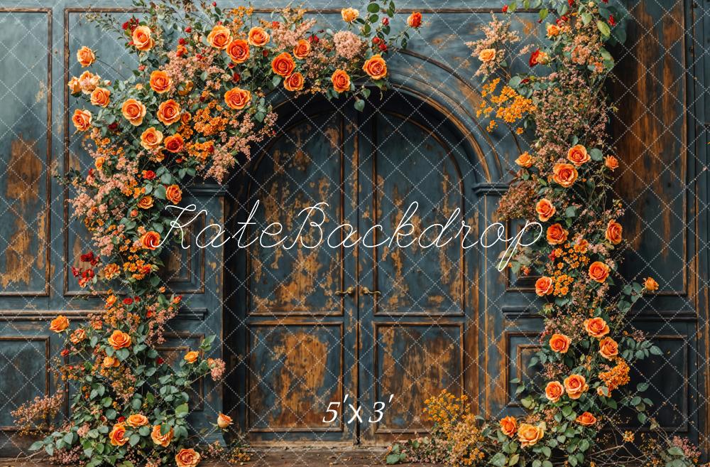 Fall Flower Arch Vintage Wall Foto Achtergrond Designed by Emetselch