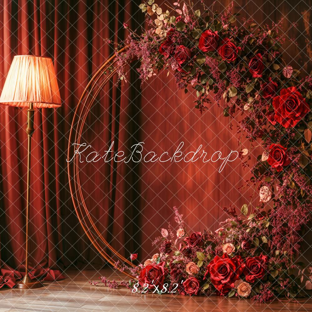 Kate Mother's Day Flower Arch Red Floral Backdrop Designed by Emetselch