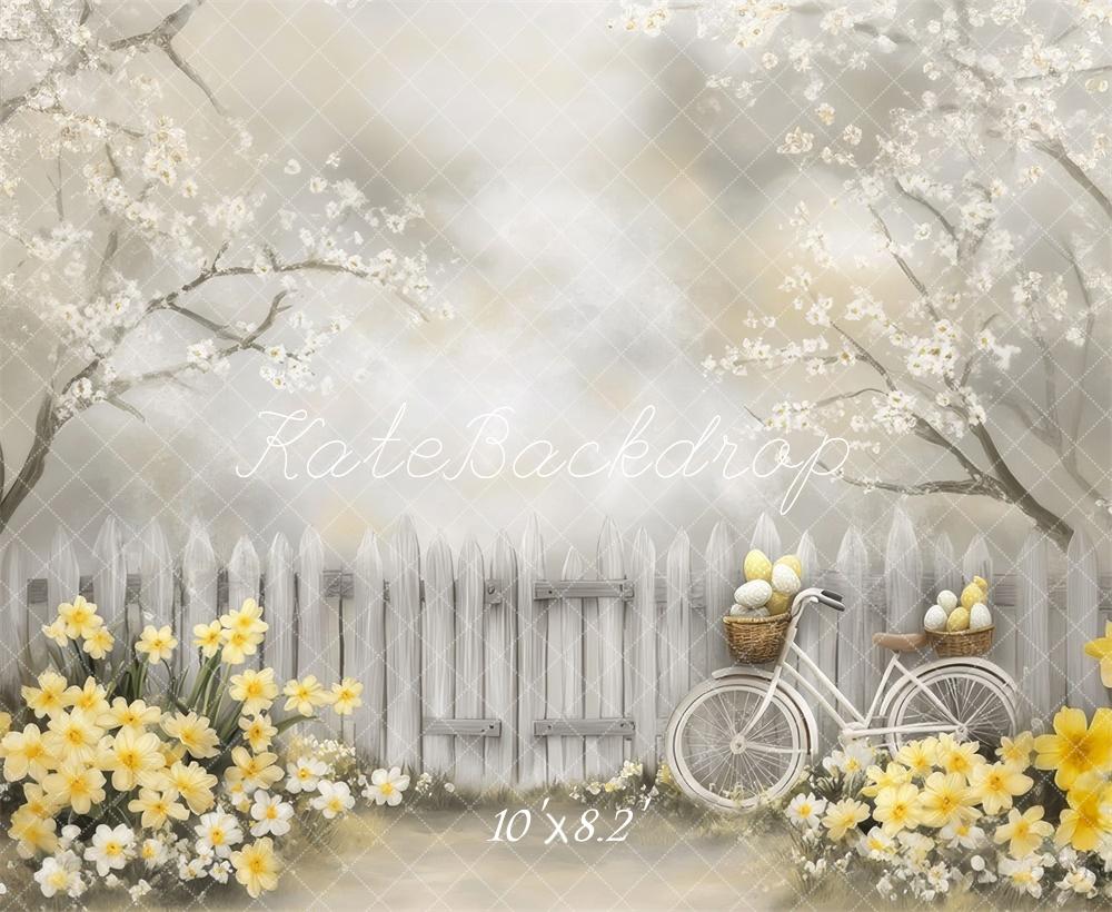 Fondo de Flores de Bicicleta de Arte Fino de Primavera Diseñado por Lidia Redekopp