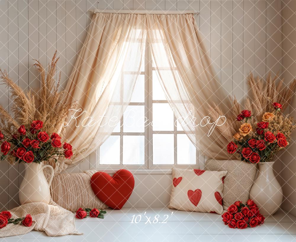 Kate Valentine Boho Curtain Window Backdrop Designed by Emetselch