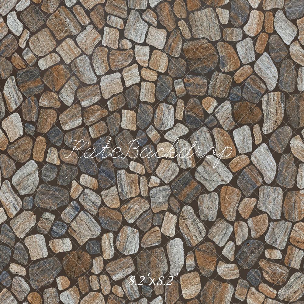 Kate Brown Gray Stone Floor Backdrop Designed by Emetselch