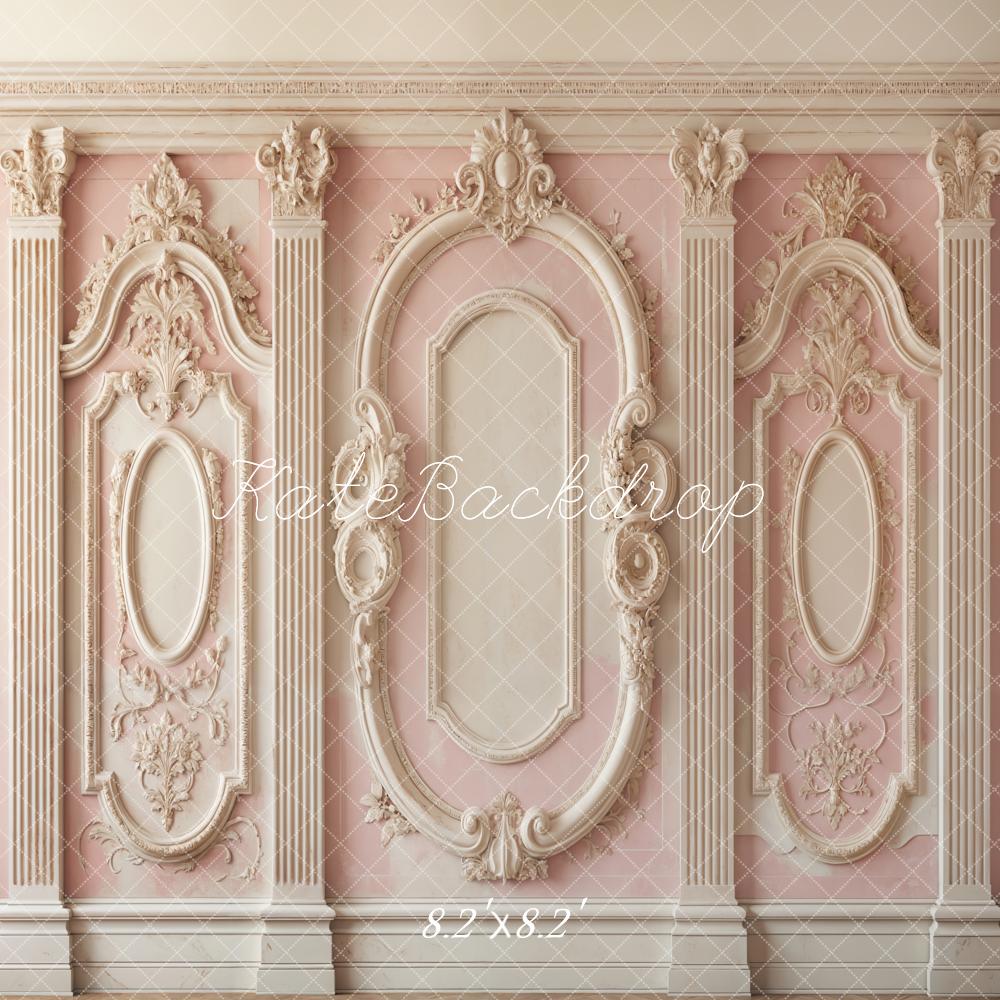 Kate Pink Retro Carved Wall Backdrop Designed by Emetselch