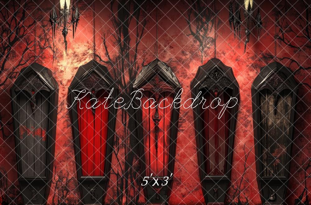 TEST Kate Halloween Gothic Red Wall Backdrop Designed by Lidia Redekopp