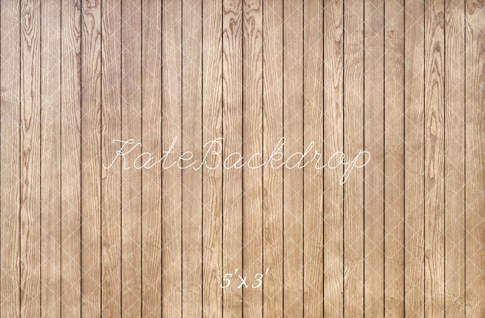 Kate Rustic Brown Wooden Plank Floor Backdrop Designed by Kate Image