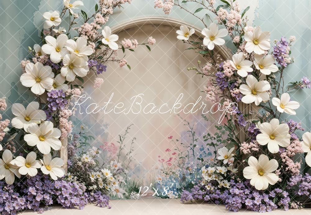 Kate Spring Flower Arch Purple Backdrop Designed by Emetselch