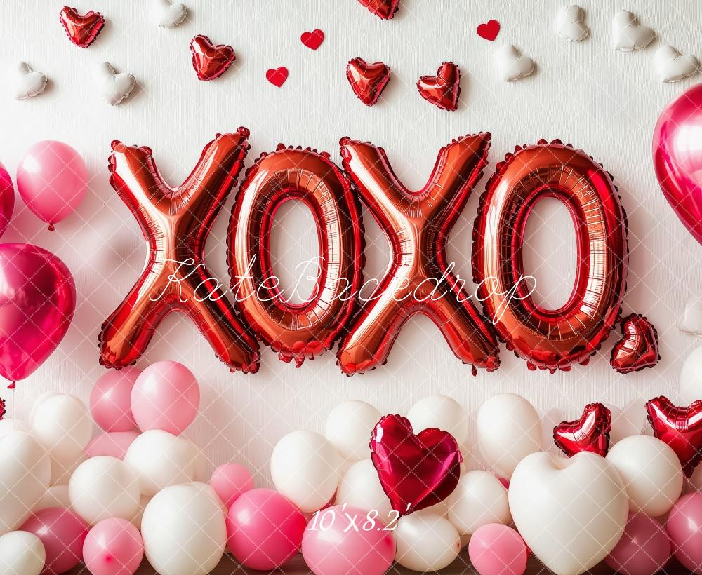 Kate Valentine's XOXO Balloons Backdrop Designed by Patty Roberts