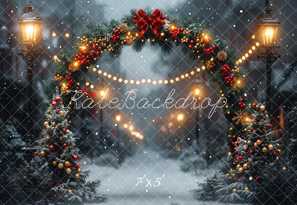 Fondo de Navidad de Invierno de Arco de Calle diseñado por Emetselch