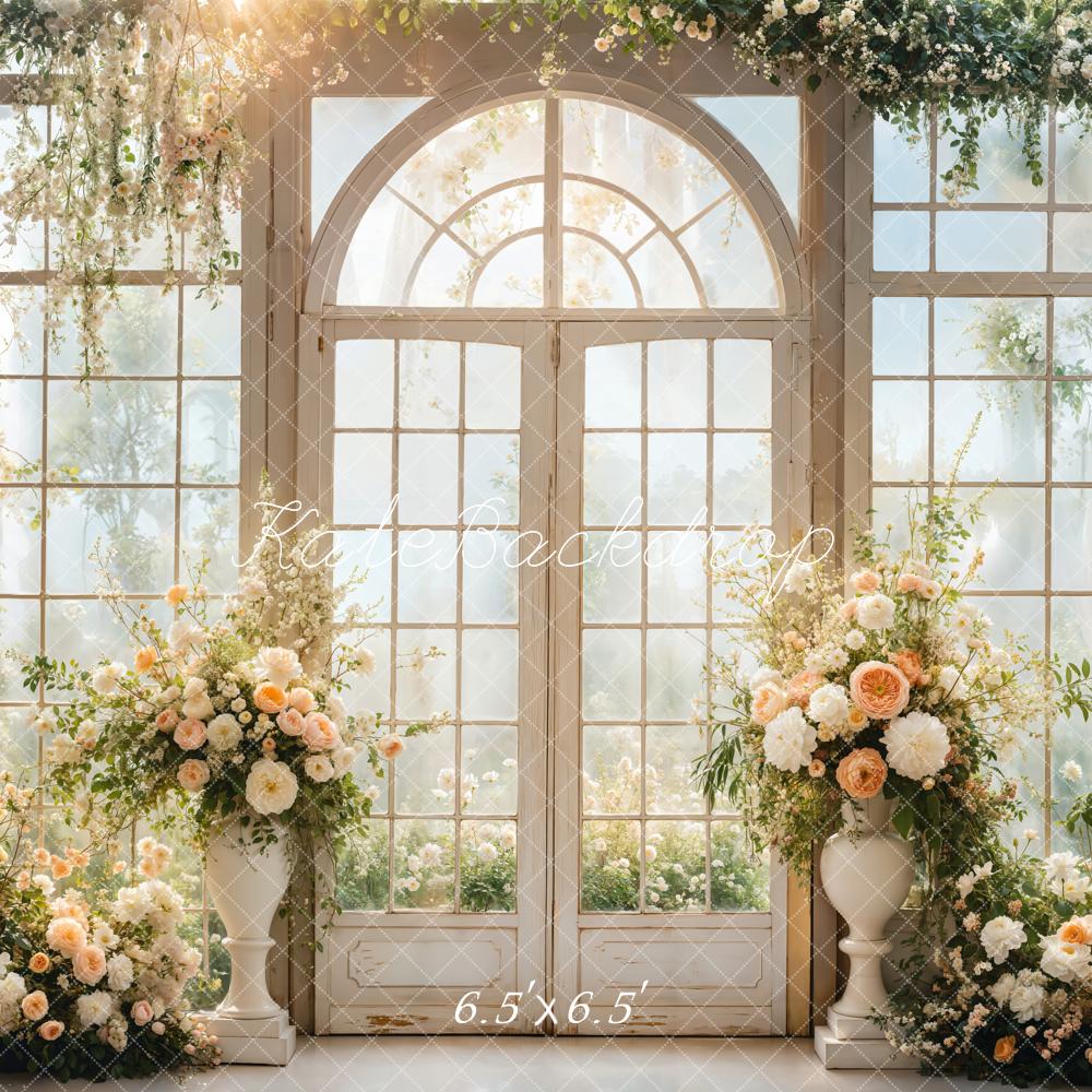 Kate Wedding Floral Arched Window Backdrop Designed by Emetselch