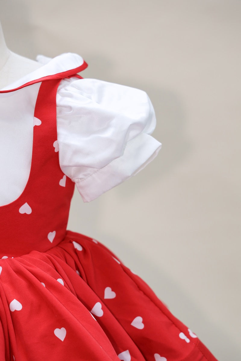 Kate Valentine's Day Heart Collar Kids Dress for Photography