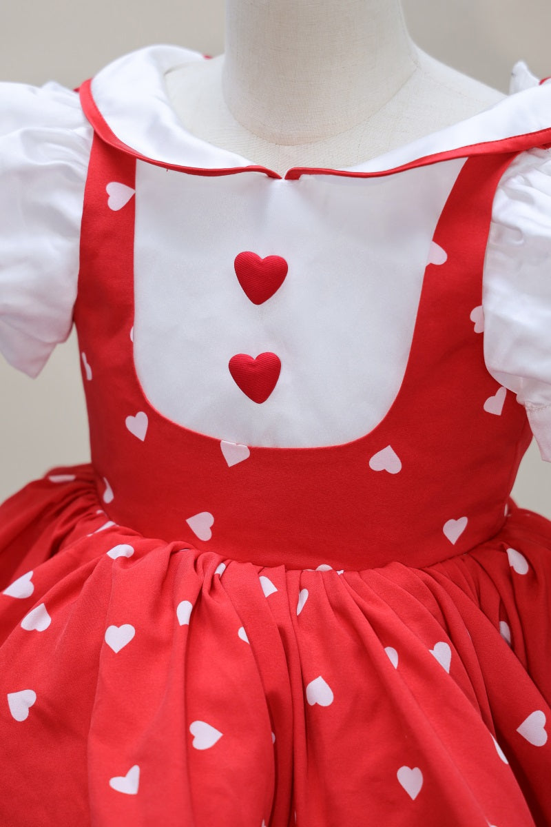 Kate Valentine's Day Heart Collar Kids Dress for Photography