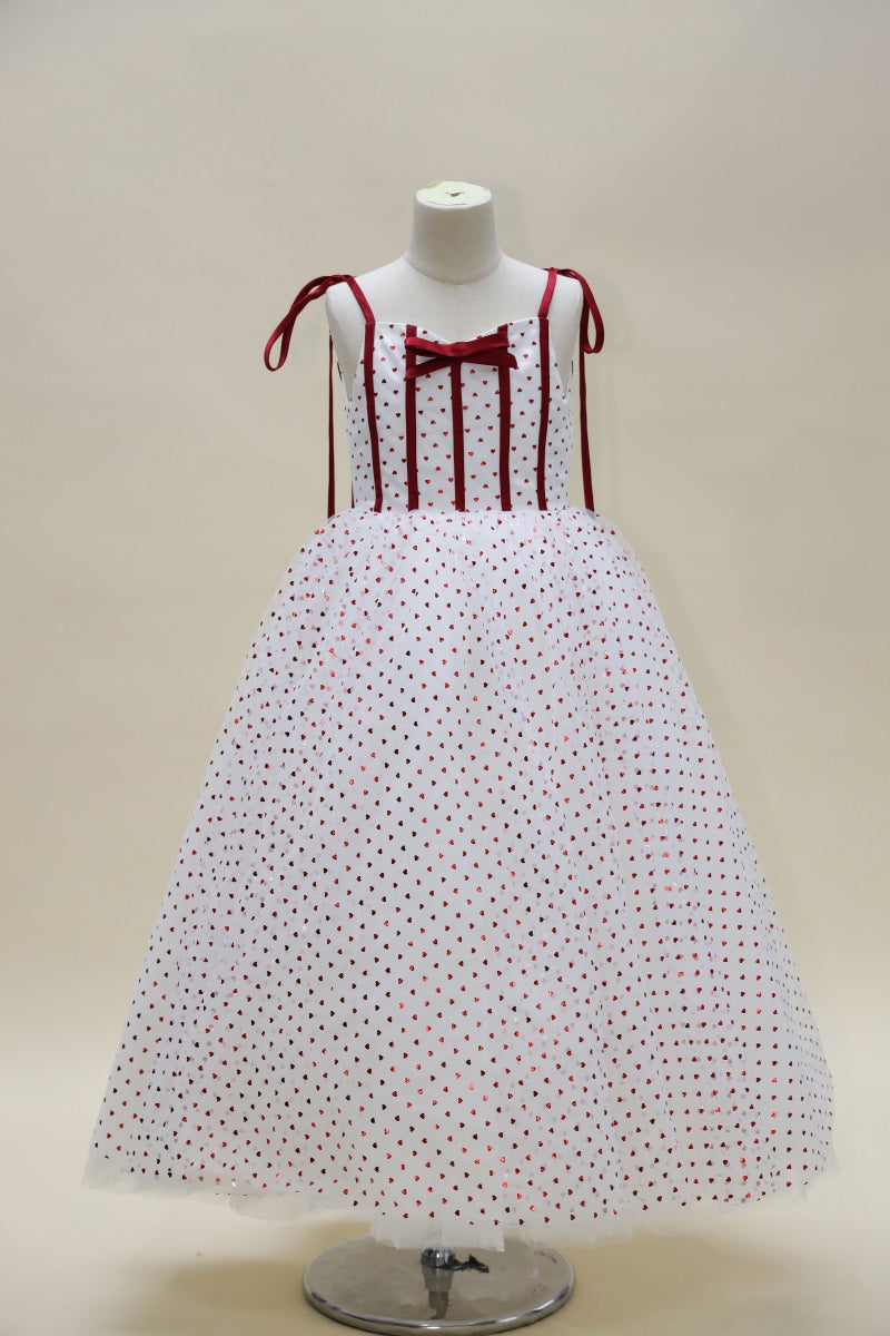 Kate Valentine's Day Heart Sequin Bow Kids Dress for Photography