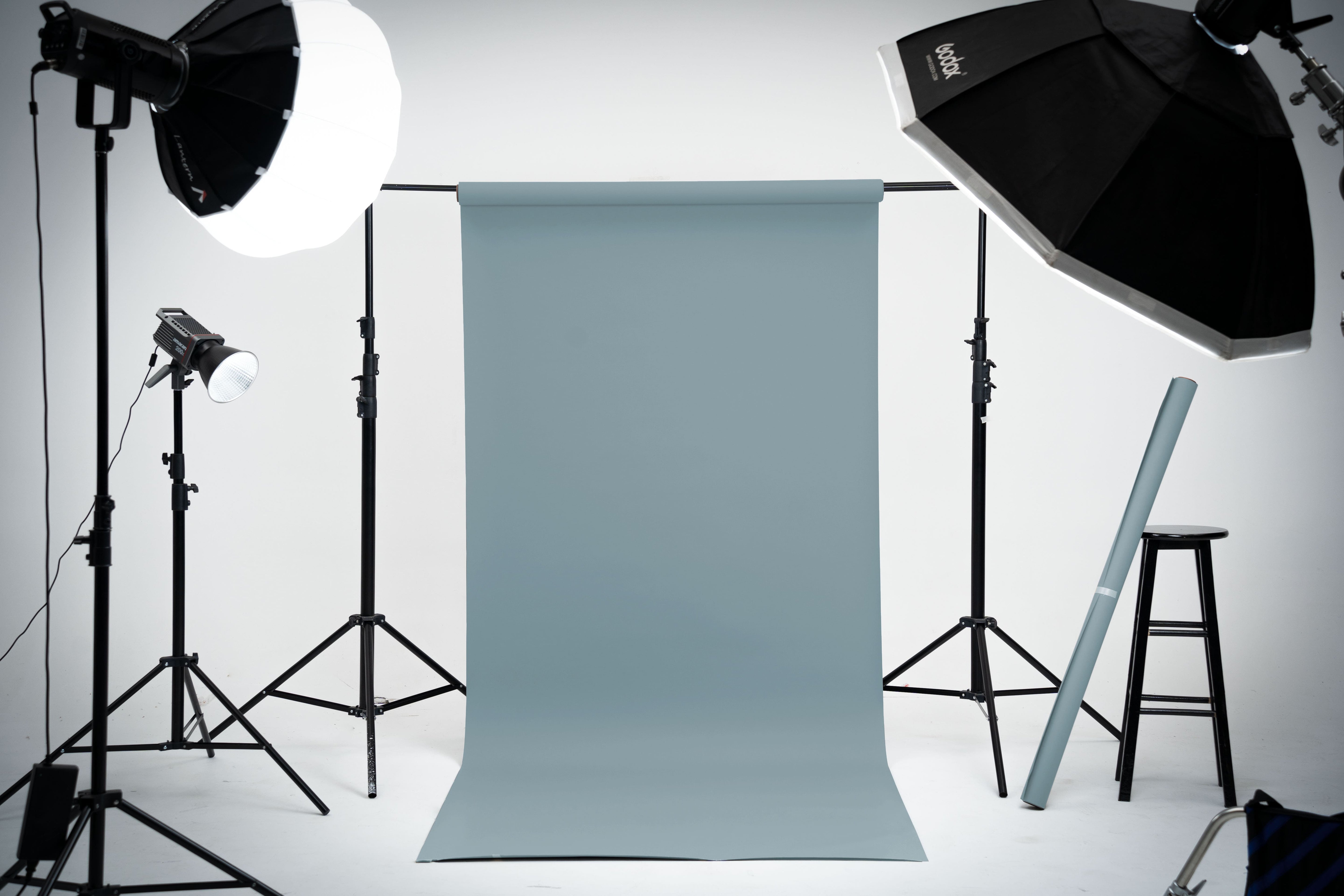 RTS Kate Azure Blue Seamless Paper Backdrop for Photography