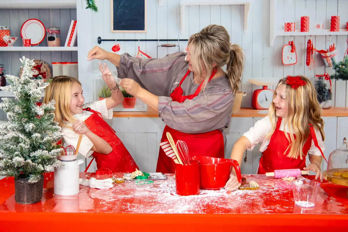 Kate Christmas Kitchen Backdrop White Wall for Photography