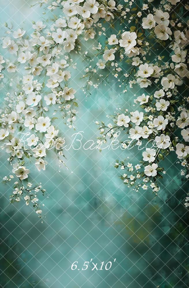 Kate Fine Art  Floral Green Blossom Backdrop Designed by Emetselch