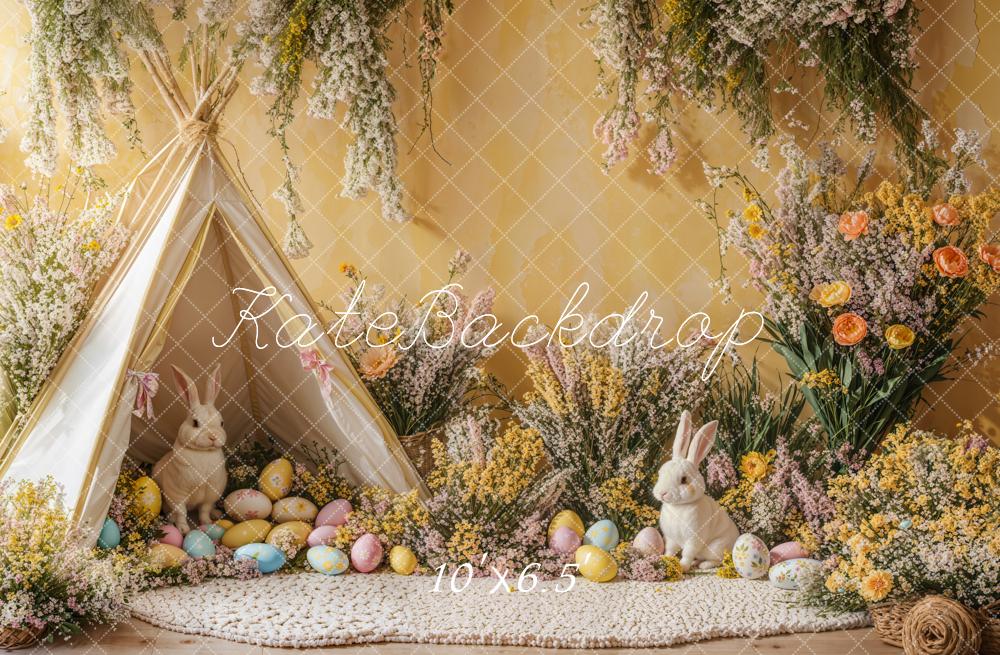 Kate Easter Bunny Tent Eggs Backdrop Designed by Emetselch