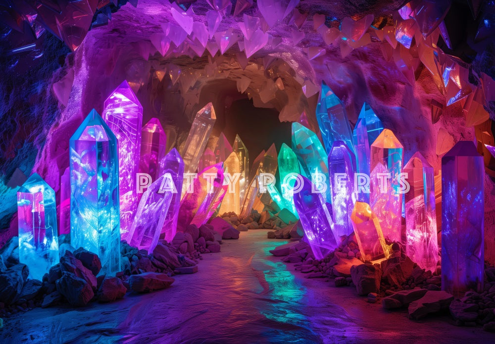 Mystical Purple Crystals Cove Foto Achtergrond Designed by Patty Robert