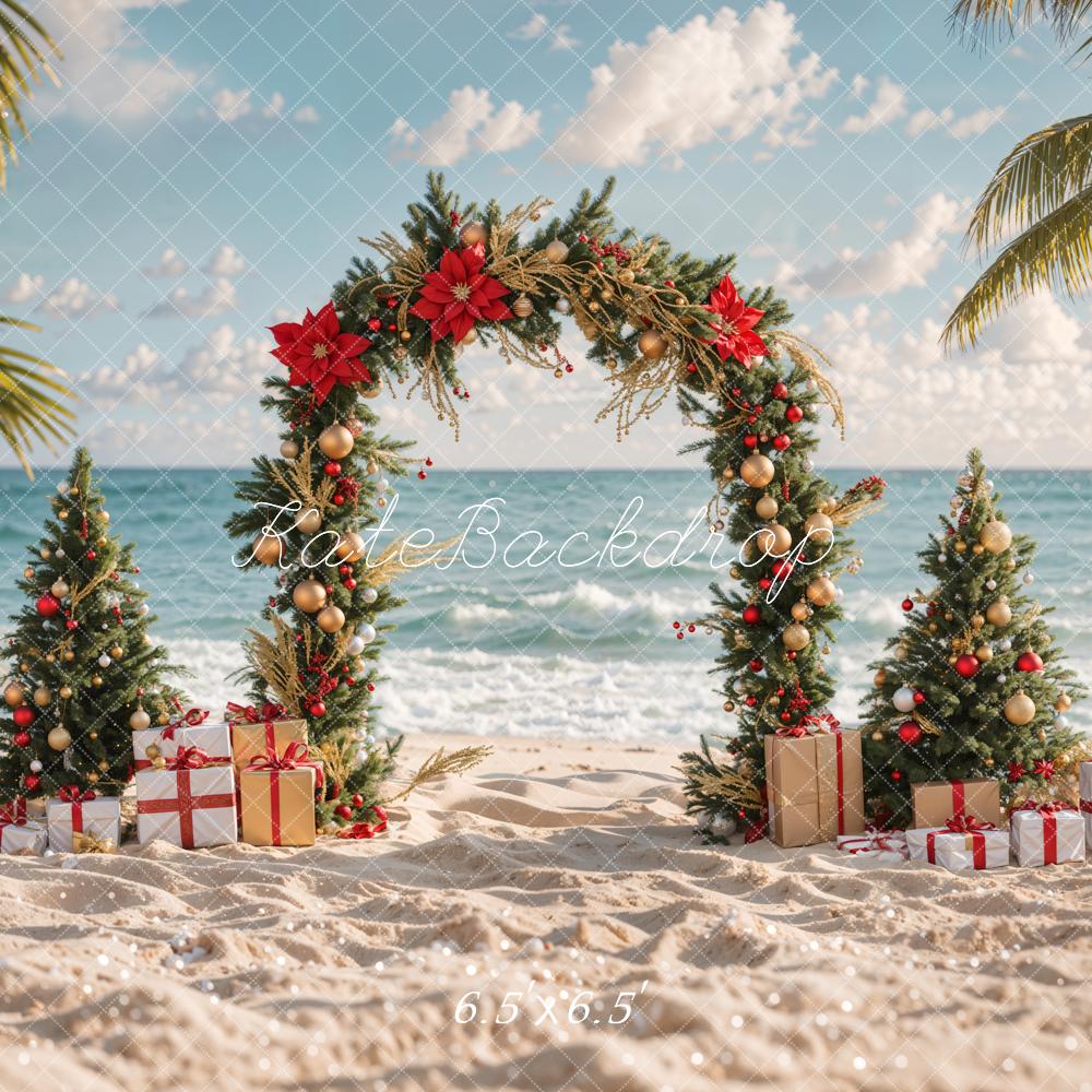 Árbol de Navidad junto al mar, Regalo en la playa. Diseñado por Emetselch.